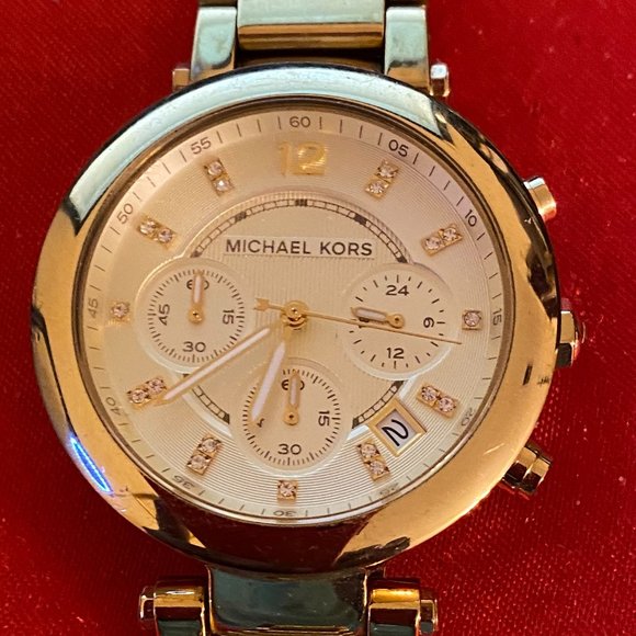 MICHAEL KORS Parker Chronograph Gold-tone Stainless Steel Ladies Watch - Picture 3 of 6